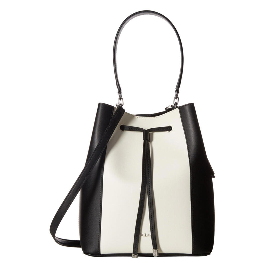 Lauren Ralph Lauren Black and White Bucket Bag